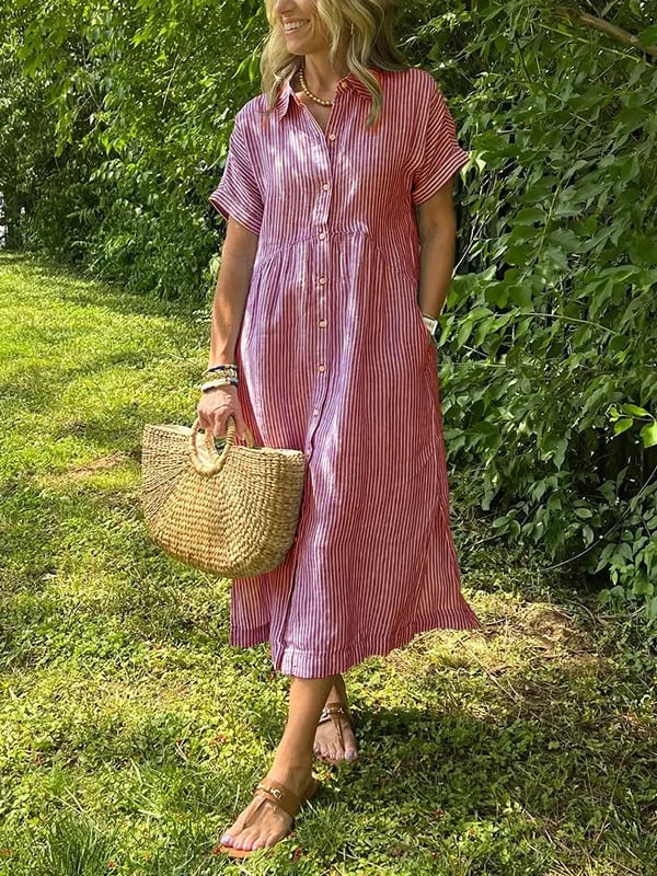 SASSY | ELEGANT STRIPED DRESS