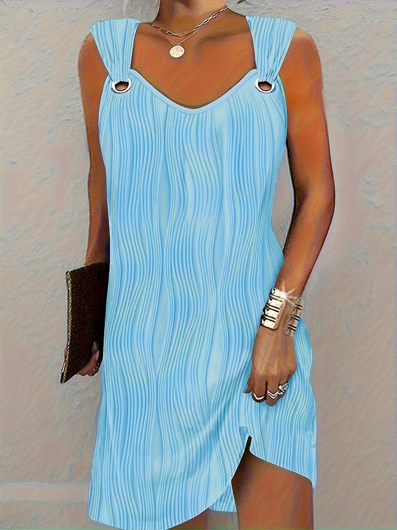 Isabella™ Textured Ring-Detail Dress