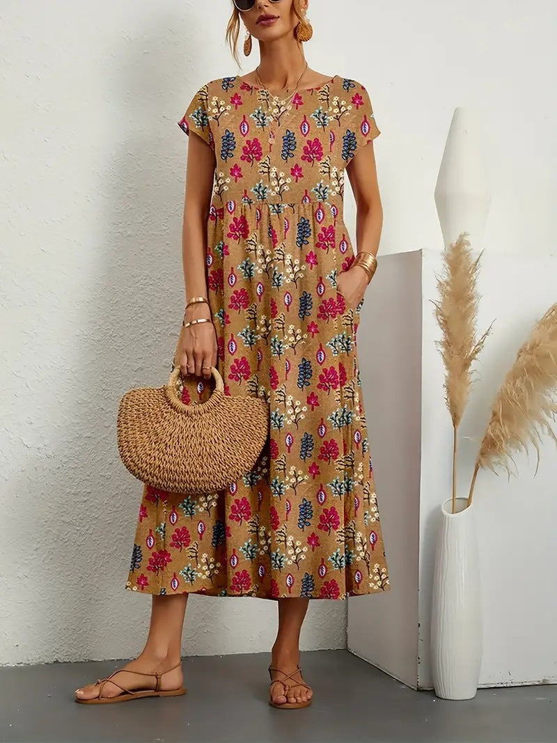 Isabella™ Floral Print Midi Dress