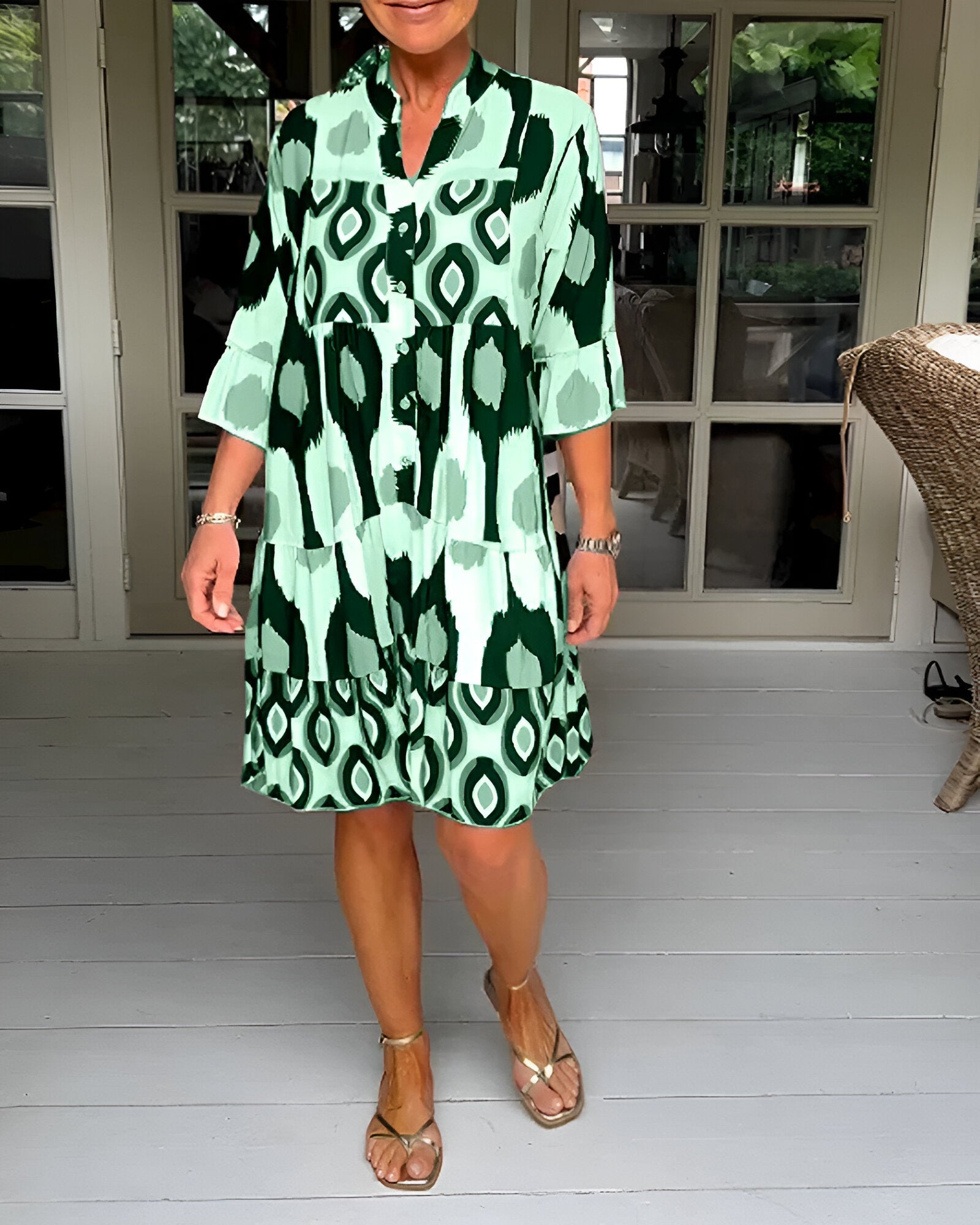Mia | Midi Dress with Buttons