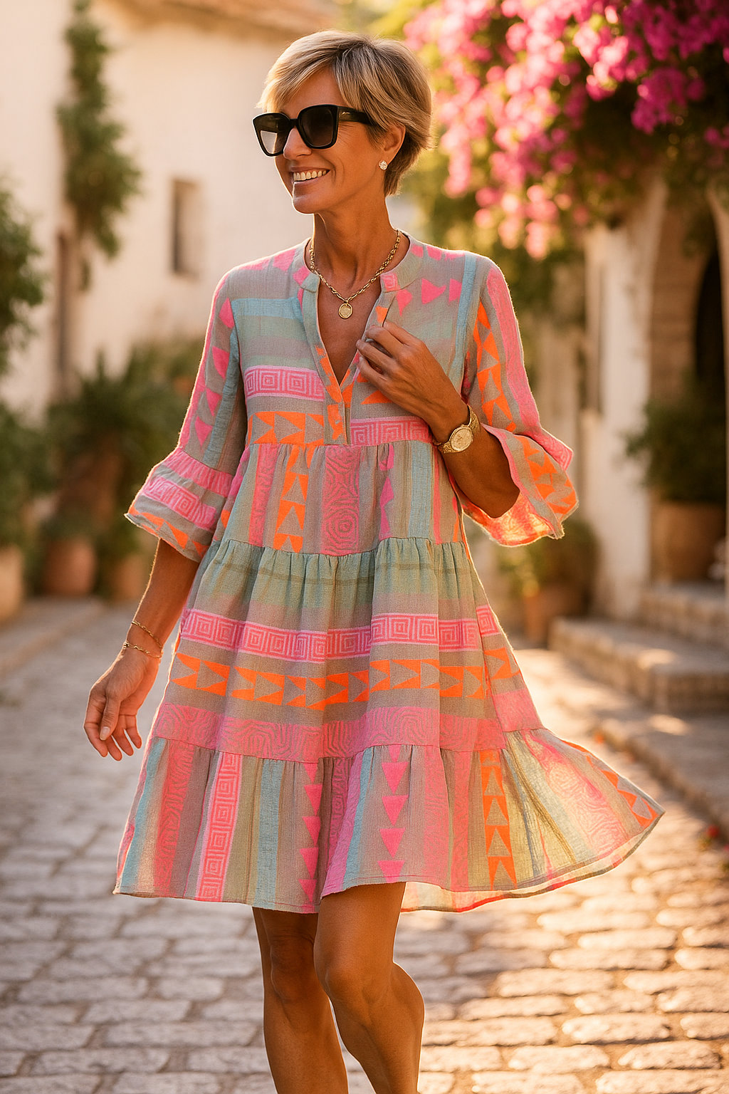 Aureila – Tiered Boho Dress