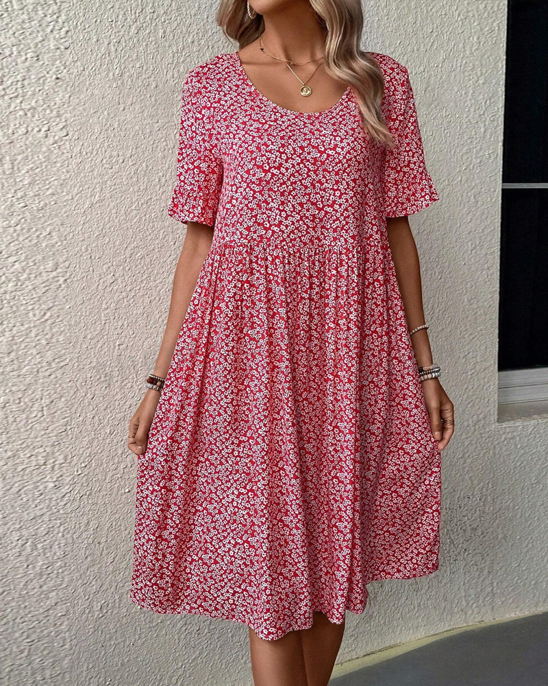 Isabella™ Elegant Floral Midi Dress for Women
