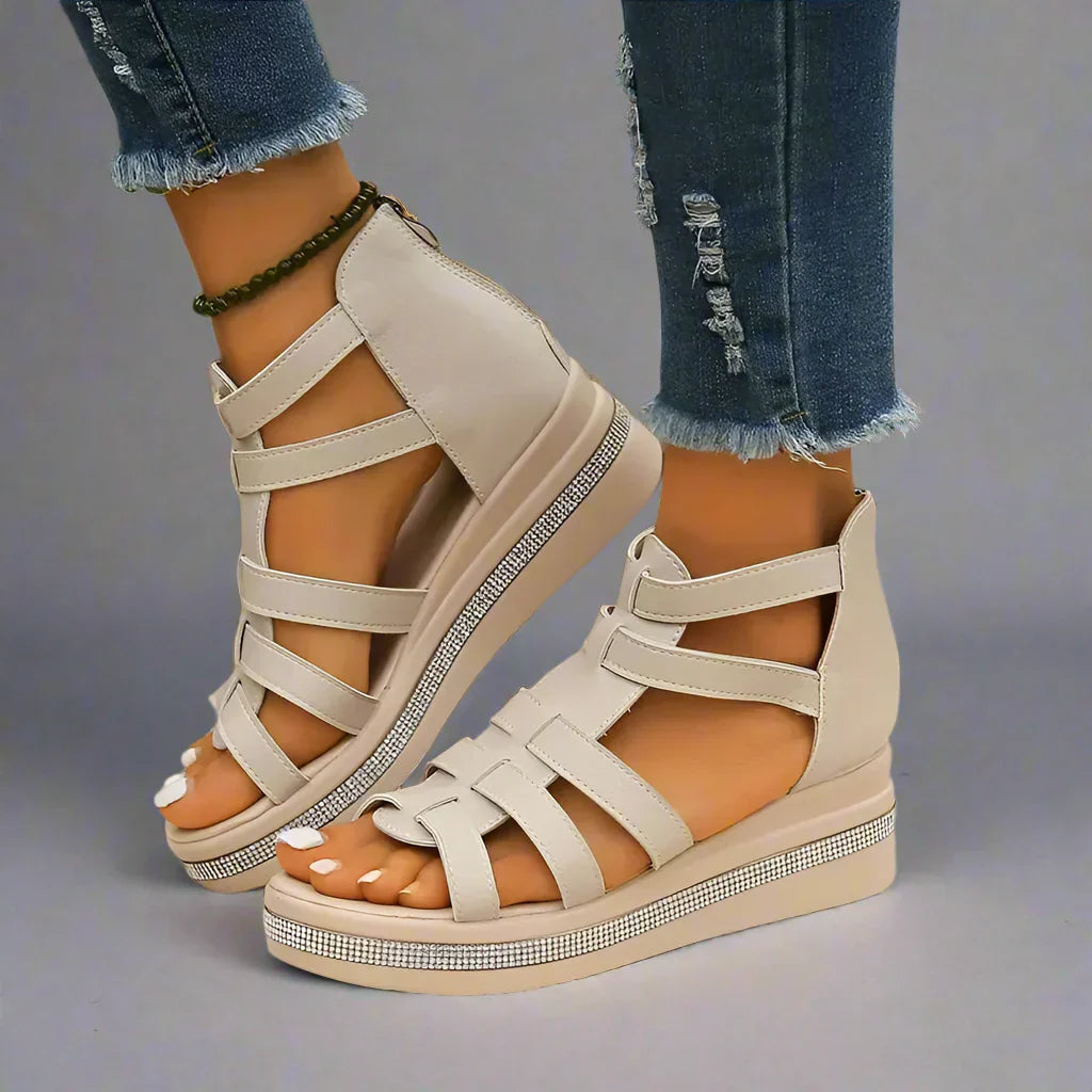 Minerva | Elegant Wedge Sandals for All-Day Comfort