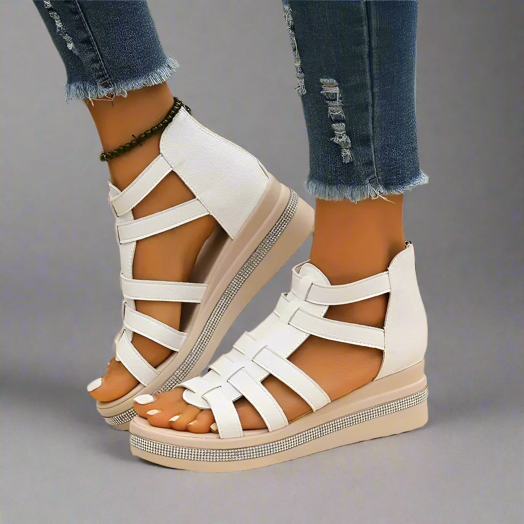 Minerva | Elegant Wedge Sandals for All-Day Comfort