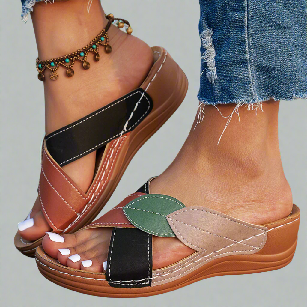 Nina | Handmade Wedge Sandals from Premium Material