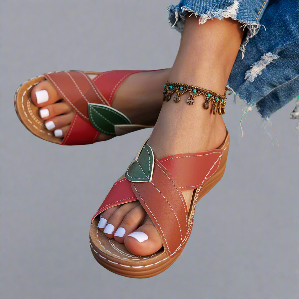 Nina | Handmade Wedge Sandals from Premium Material