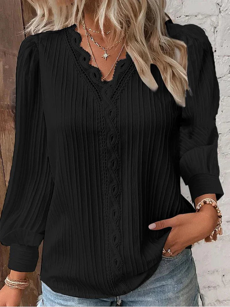 Alison – Collared Ribbed Knit Sweater