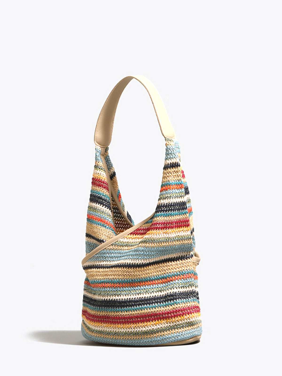 isabella™ Rainbow Grass Woven Shoulder Bag