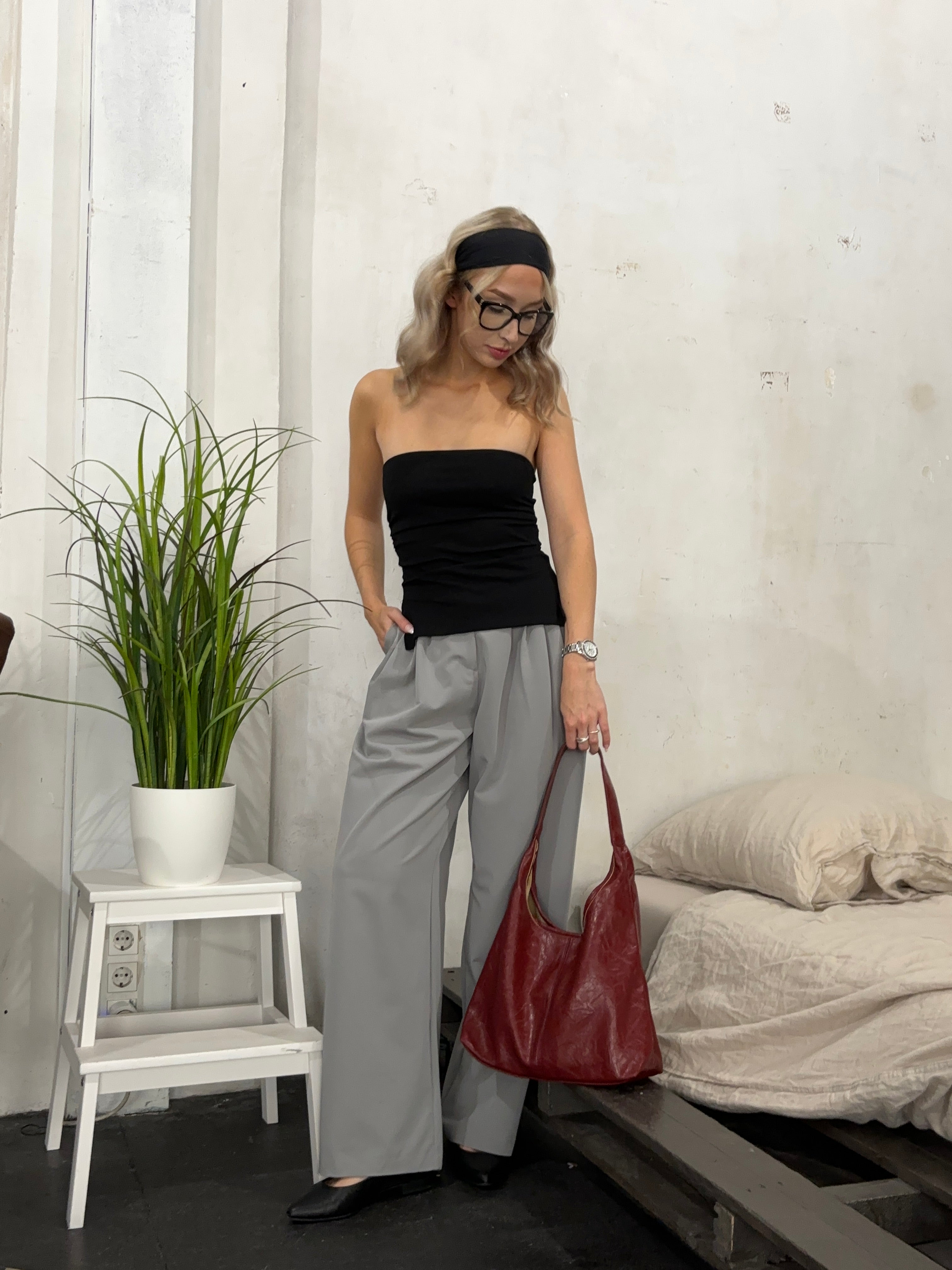 isabella™ Crimson Luxe Leather Satchel