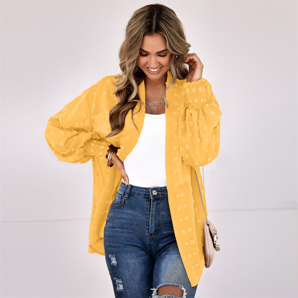 Zelitha – Textured Open-Front Cardigan