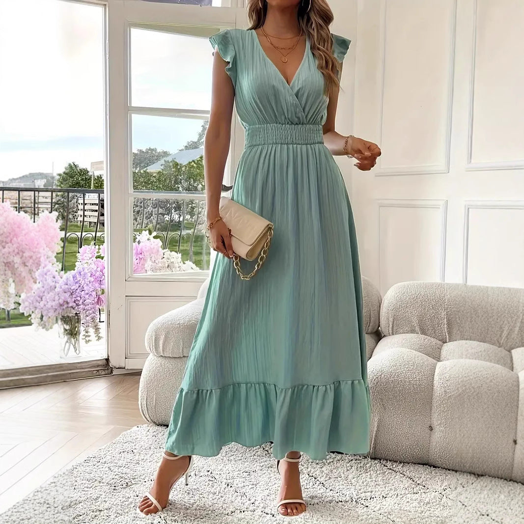 Isabella™ Ruffle Sleeve Smocked Midi Dress