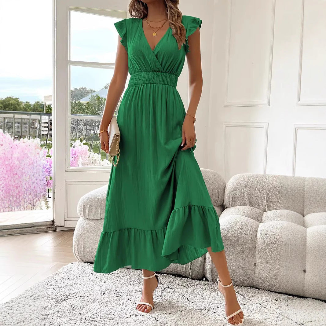 Isabella™ Ruffle Sleeve Smocked Midi Dress