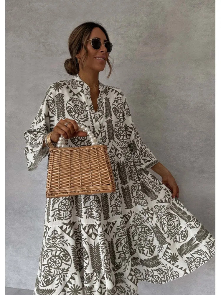 Wila – Relaxed Fit Printed Shirt Dress