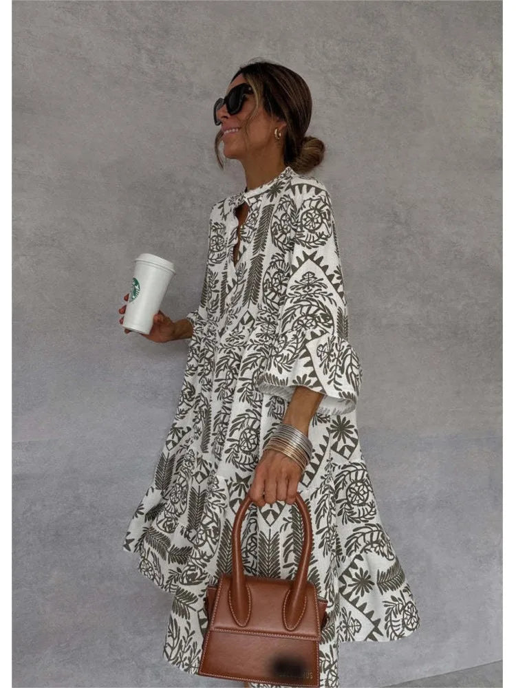 Wila – Relaxed Fit Printed Shirt Dress
