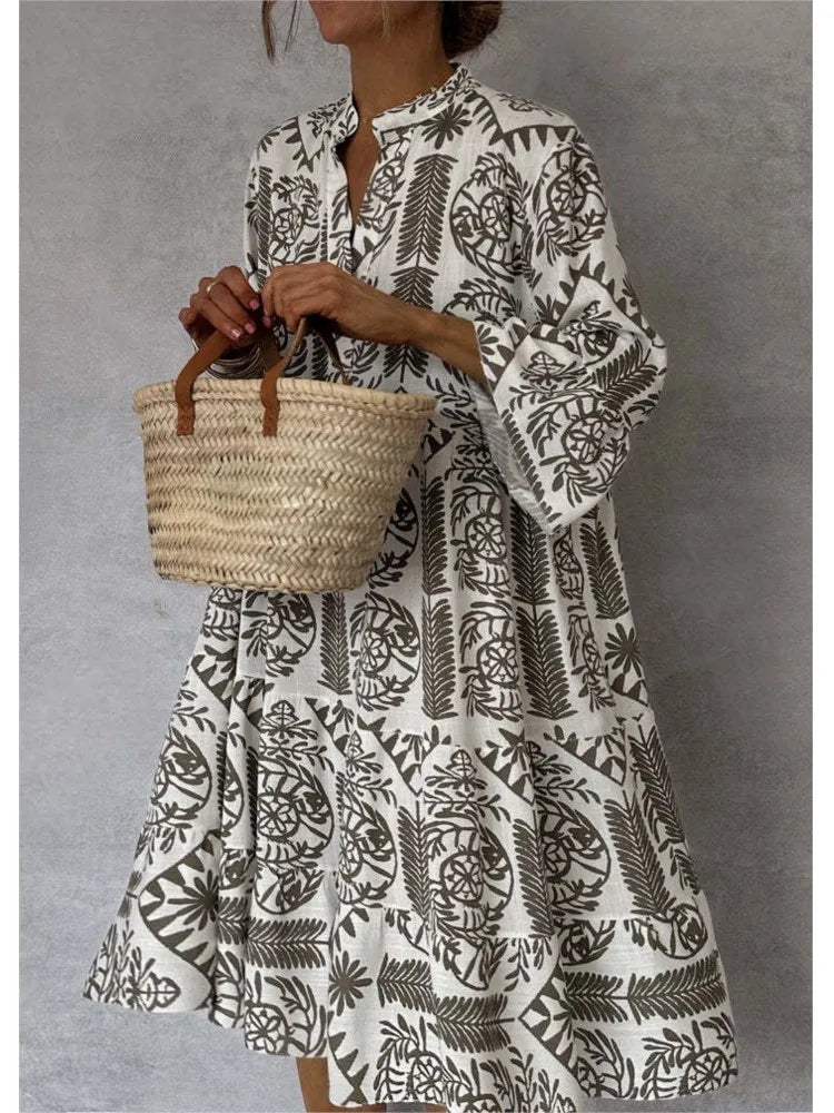 Wila – Relaxed Fit Printed Shirt Dress
