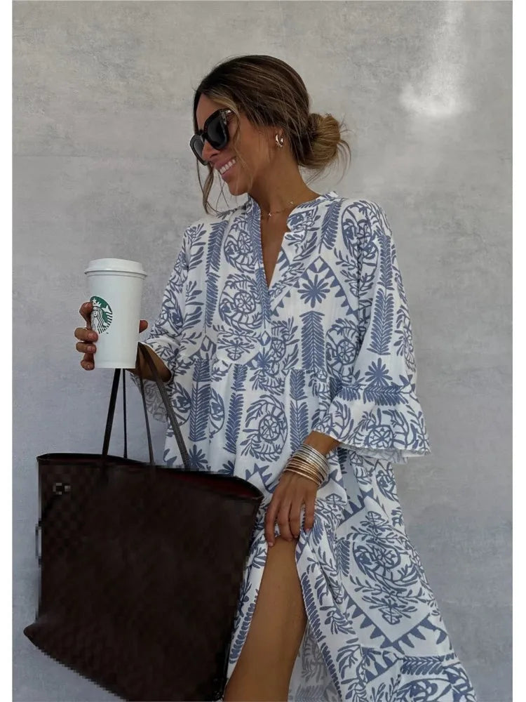 Wila – Relaxed Fit Printed Shirt Dress