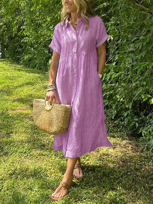 SASSY | ELEGANT STRIPED DRESS