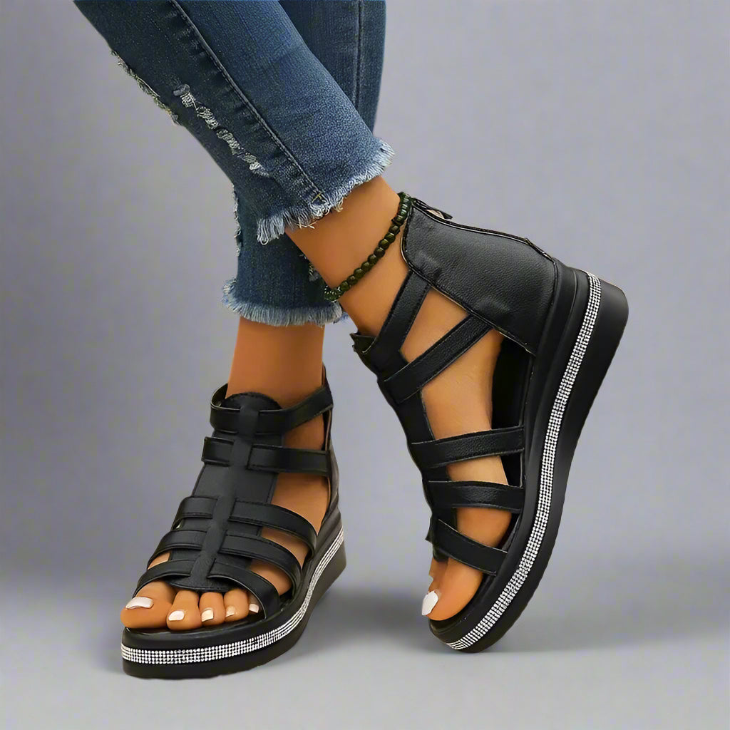 Minerva | Elegant Wedge Sandals for All-Day Comfort