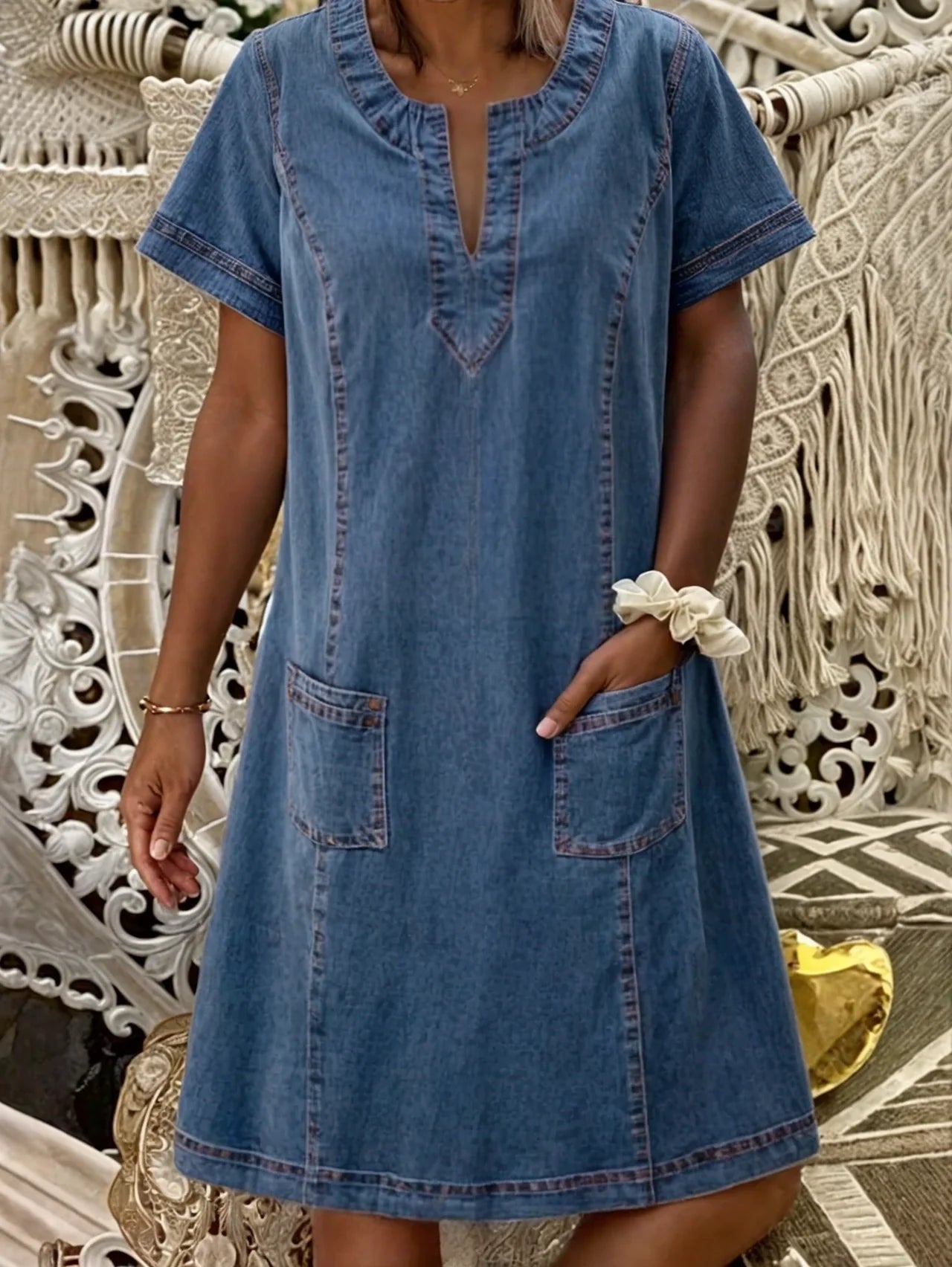 Isabella™ | Soft Denim Dress