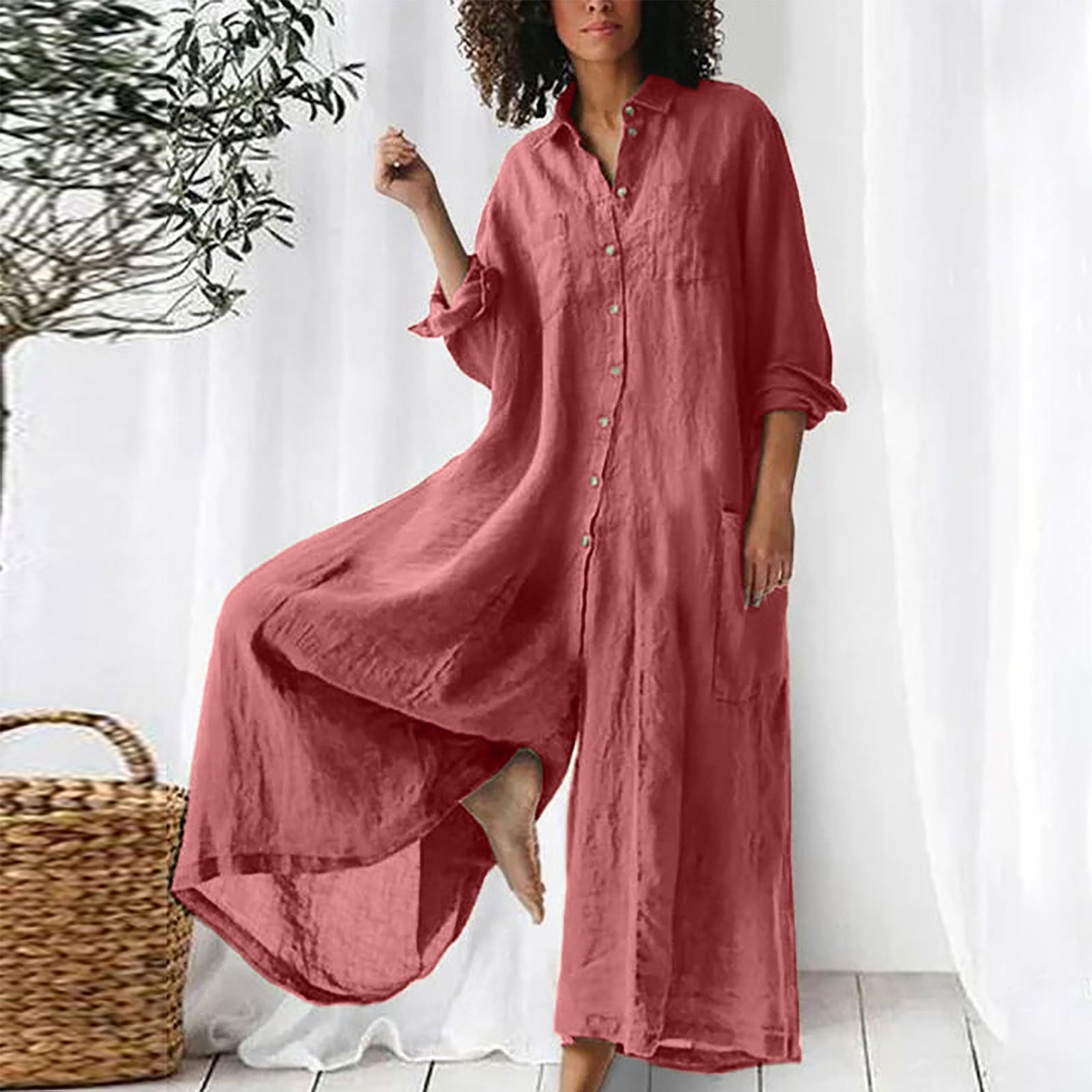 Lucille – Casual Linen Jumpsuit