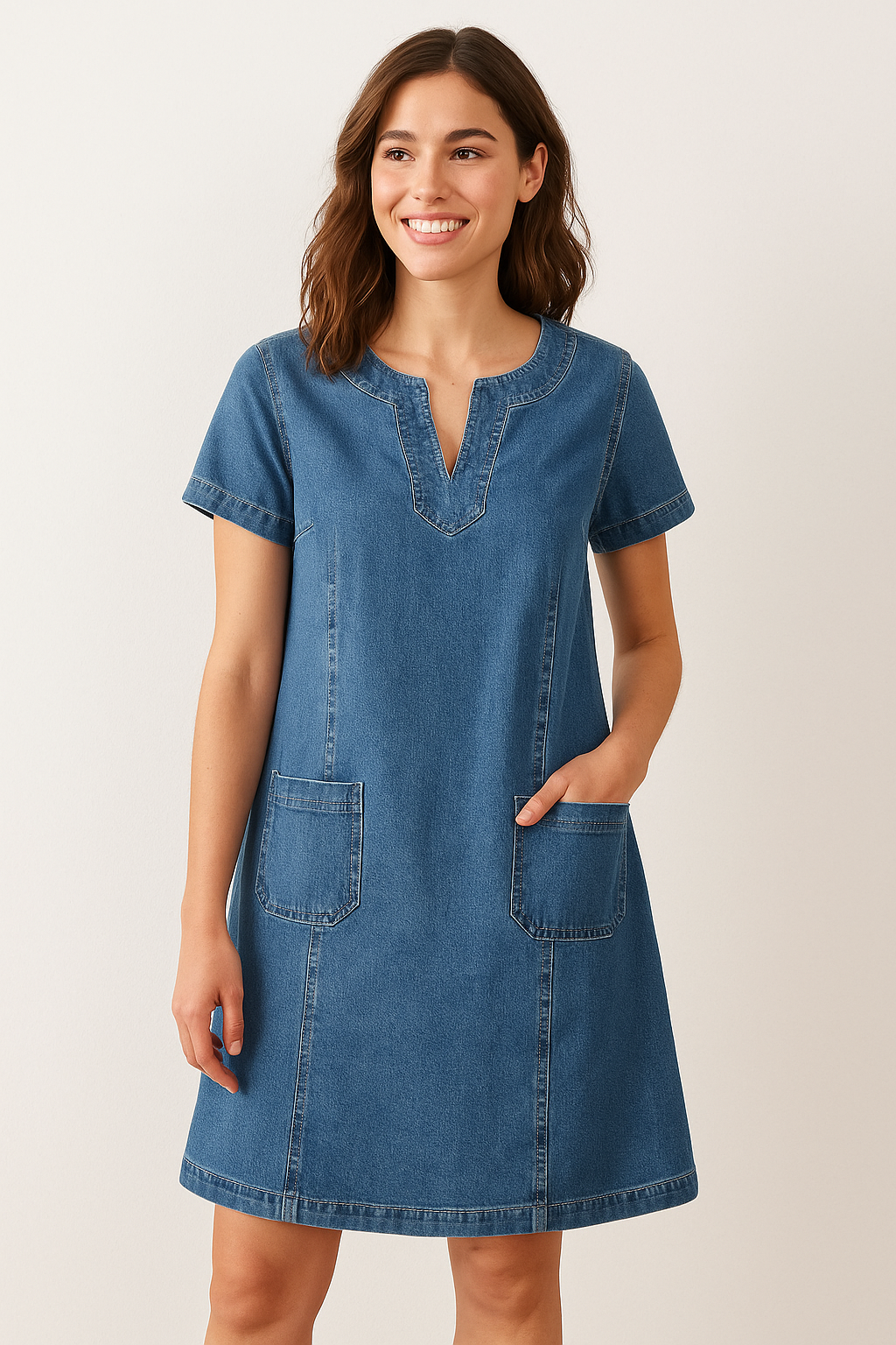 Isabella™ | Soft Denim Dress