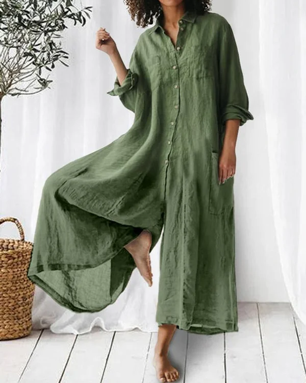 Lucille – Casual Linen Jumpsuit
