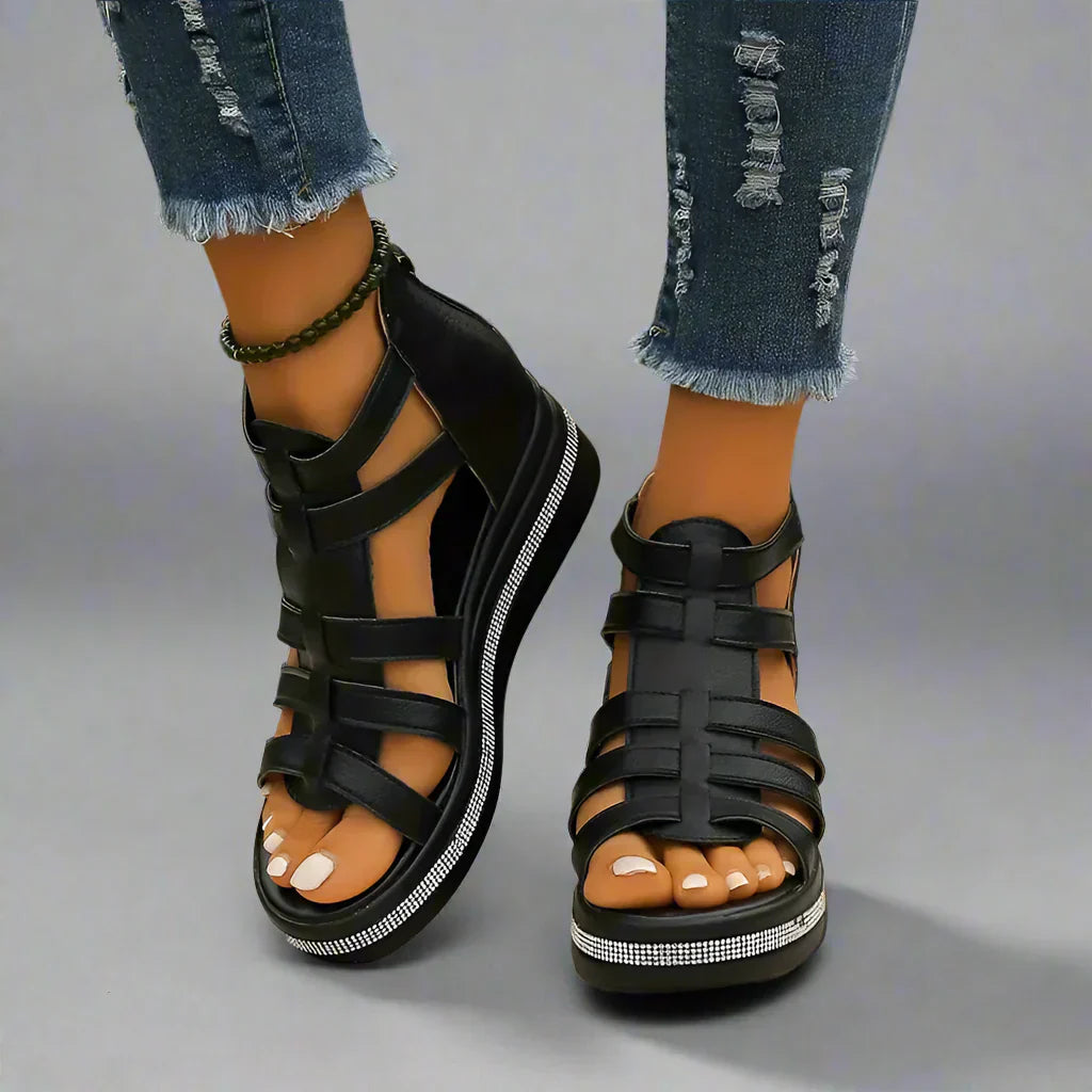 Minerva | Elegant Wedge Sandals for All-Day Comfort