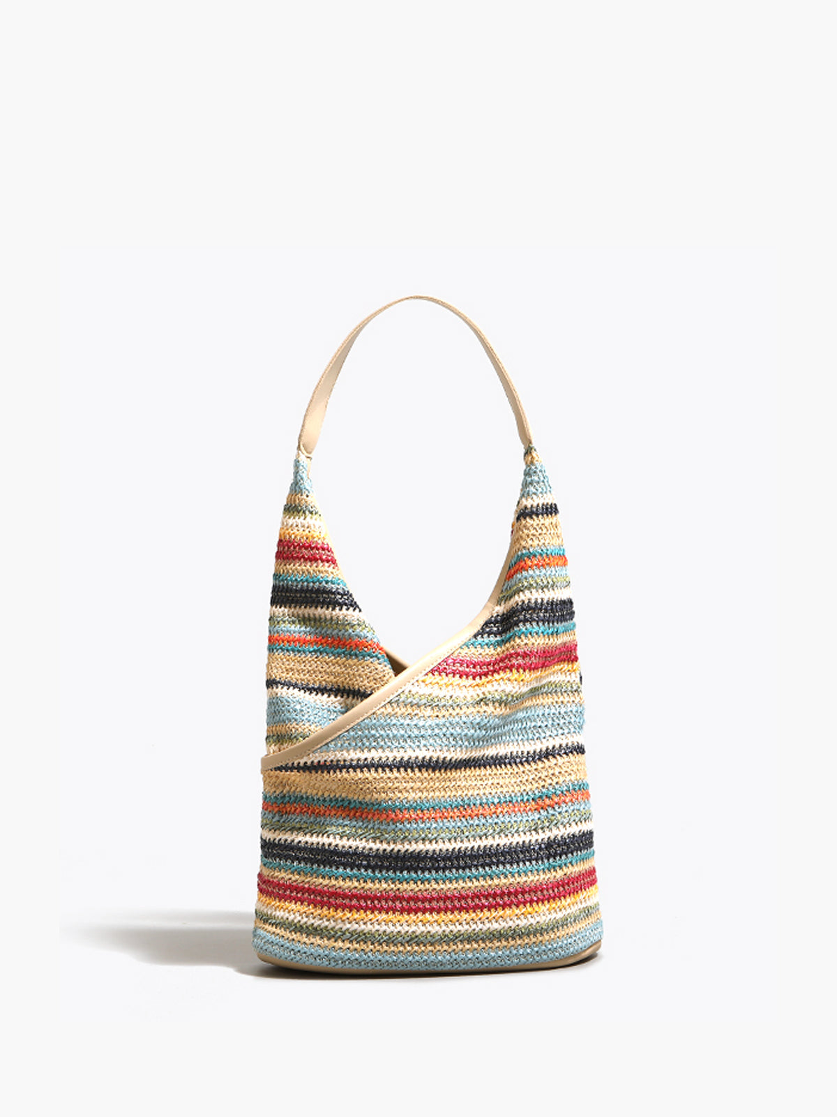 isabella™ Rainbow Grass Woven Shoulder Bag