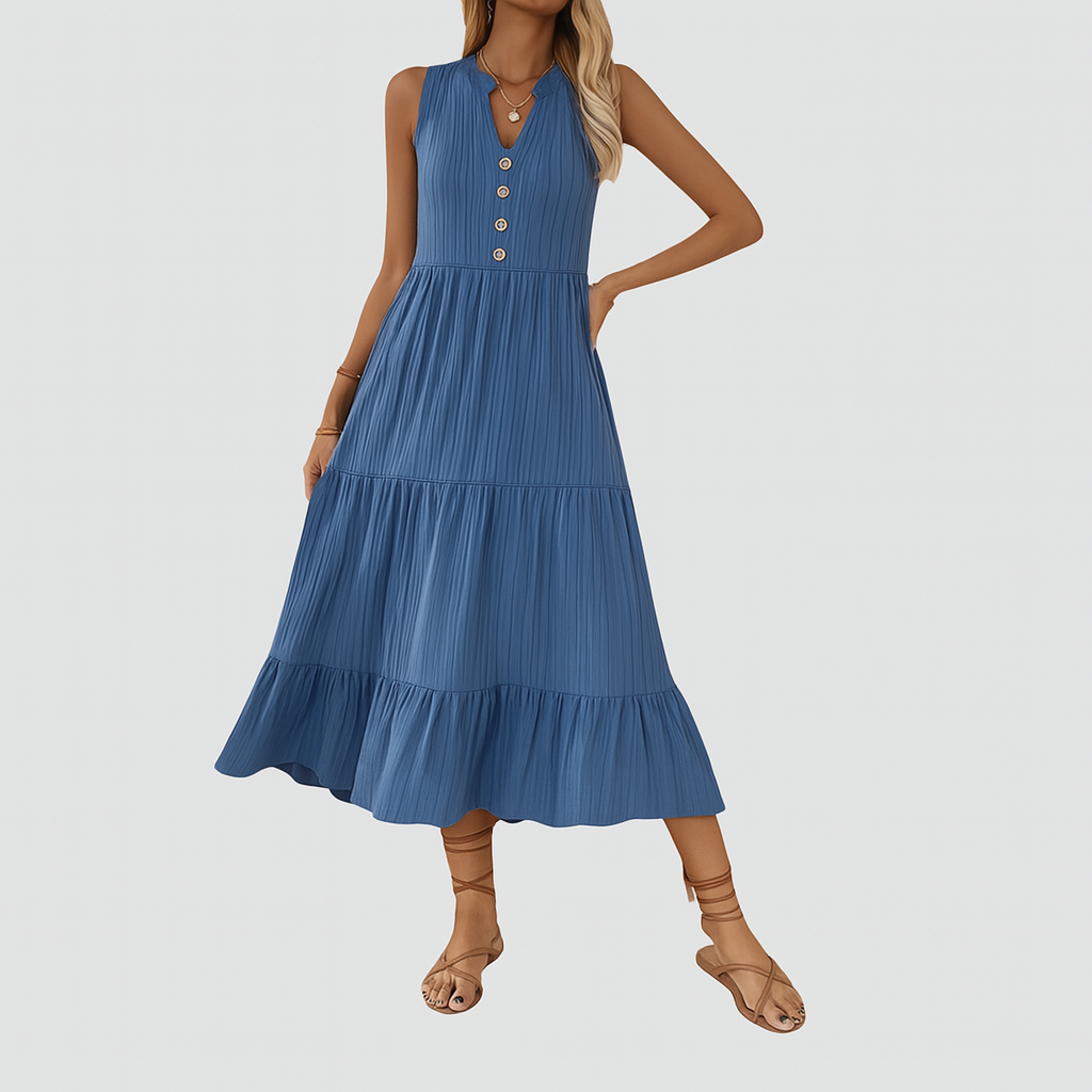 Isabella™ Sleeveless Tiered Midi Dress