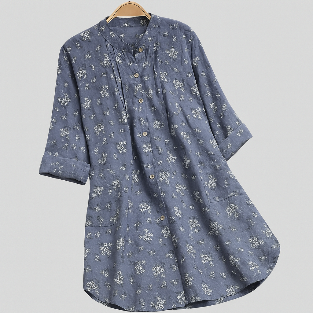 Isabella™ Floral Button-Up Midi Dress