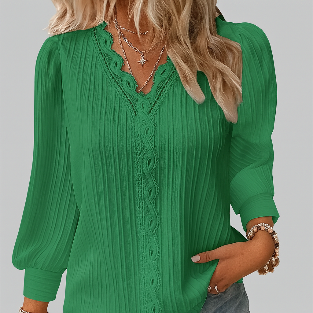 Alison – Collared Ribbed Knit Sweater