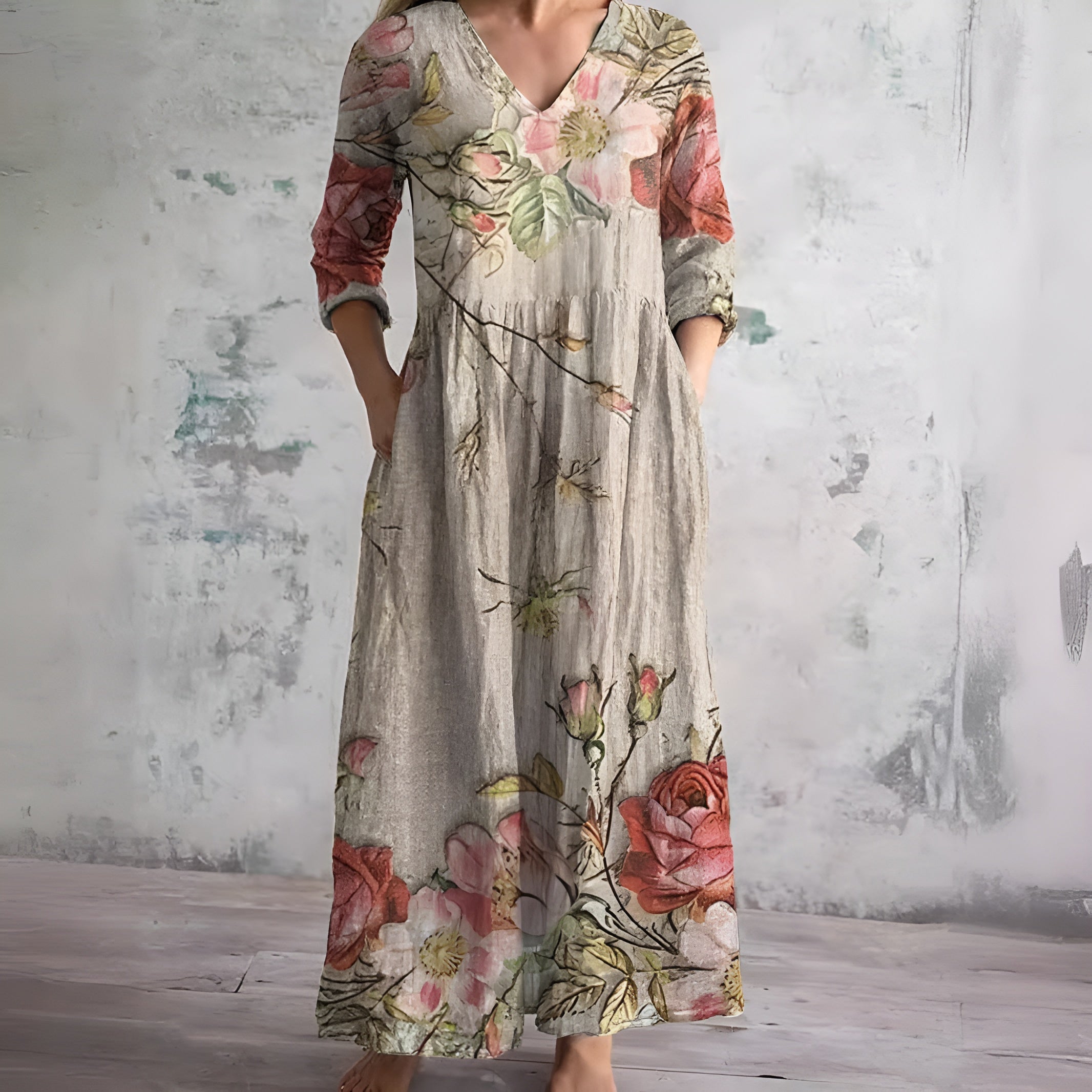 Isabella™ Floral Print Maxi Dress
