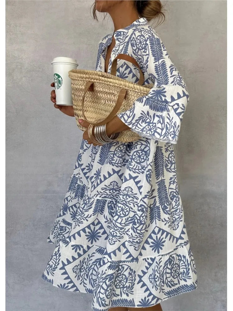 Wila – Relaxed Fit Printed Shirt Dress